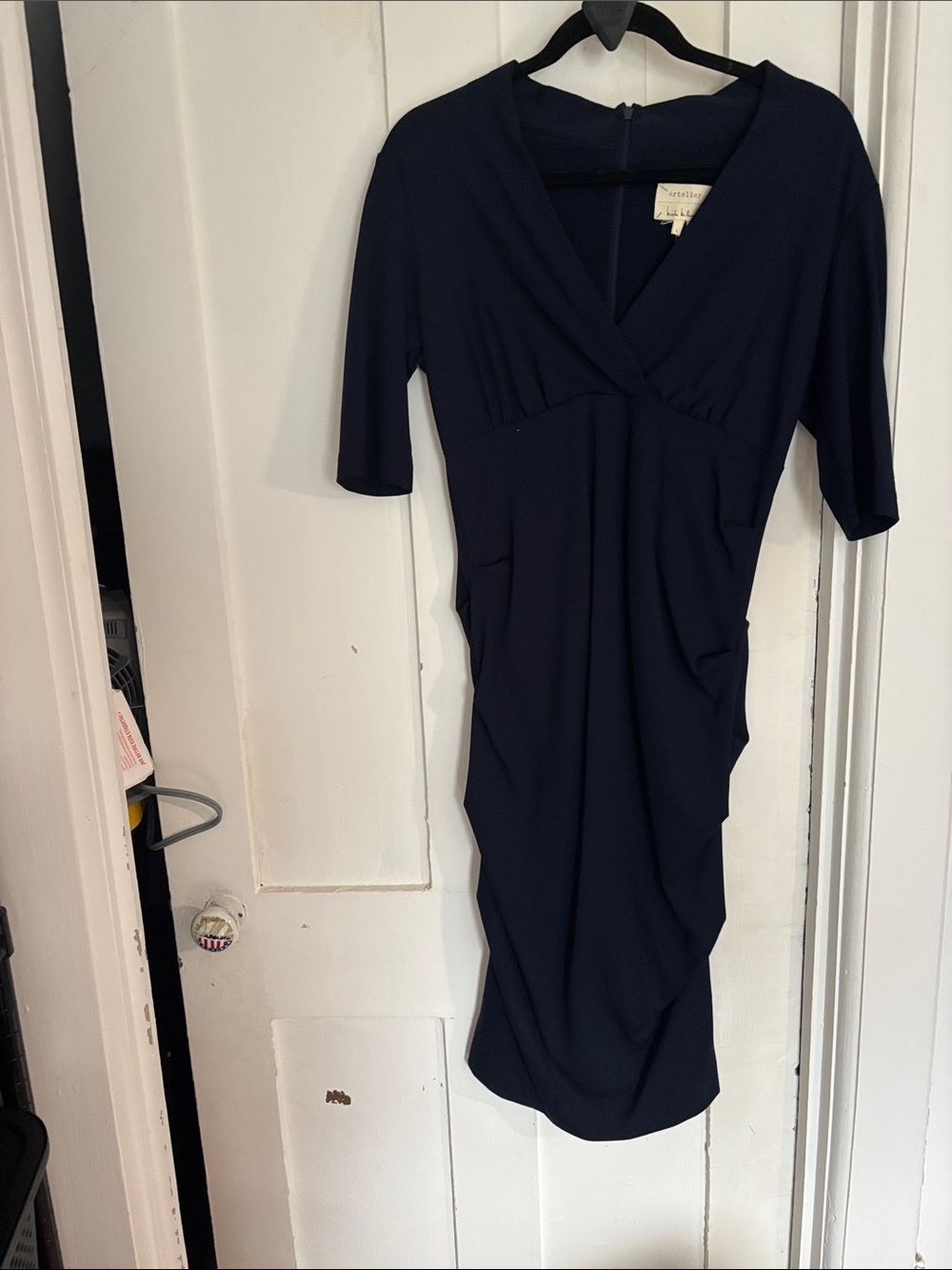 Nicole Miller Artelier Navy midi dress